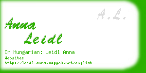 anna leidl business card